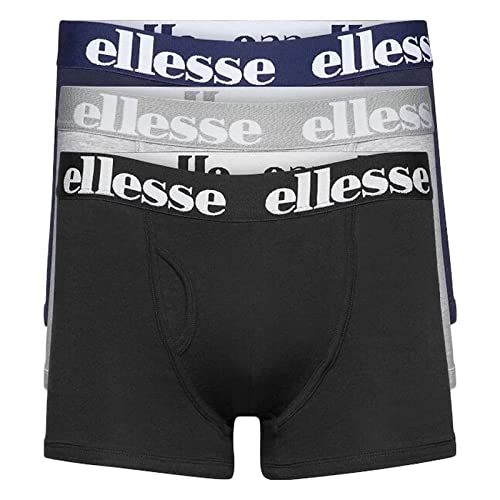 Ellesse Herren Hali 3pk Boxers Unterhose, grau, S von Ellesse