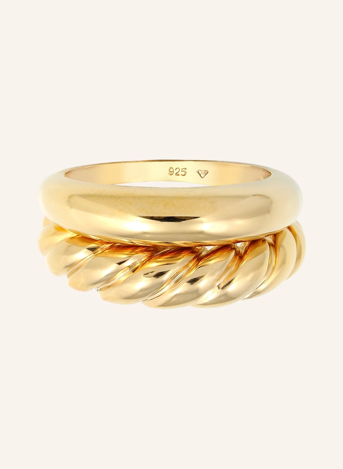 Elli Premium 2er-Set Ringe gold von elli PREMIUM