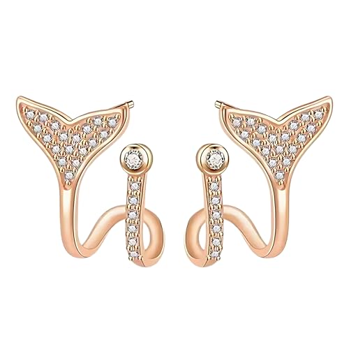 Meerjungfrauenschwanz-Wickelohrringe mit Kristall, minimalistische offene Manschettenstecker, Ozean-Schmuck, elegante Boho-Ohrwickel, geometrischer Fischschwanz, kleine Meerestiere, Goldfisch Meerjungfrauenschwanz-Wickelohrringe mit Kristall, minimalistische offene Manschettenstecker, Ozean-Schmuck, elegante Boho-Ohrwickel, geometrischer Fischschwanz, kleine Meerestiere, Goldfisch von ellifam