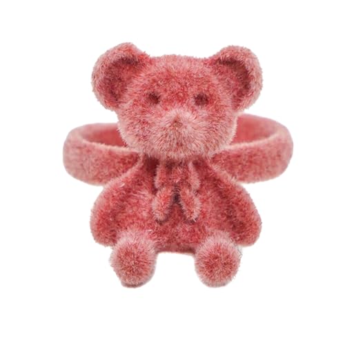ellifam Plüsch-Teddybär-Ring, verstellbare weiche ästhetische Accessoires für Y2K, Alt, Indie, Kokette und Kawaii-Stil, bezaubernd, niedlicher Ring, Spielzeugbär-Ring, lustige Ringe. Freundschaft ellifam Plüsch-Teddybär-Ring, verstellbare weiche ästhetische Accessoires für Y2K, Alt, Indie, Kokette und Kawaii-Stil, bezaubernd, niedlicher Ring, Spielzeugbär-Ring, lustige Ringe. Freundschaft von ellifam