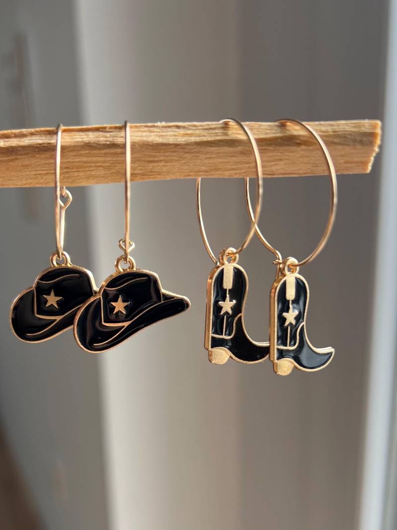 Creolen Gold Cowgirl Hut Cowboy Boots Howdy von ellsandemms