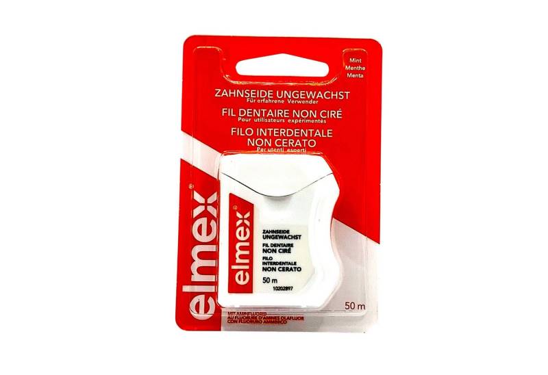 elmex Zahnseide Elmex Zahnseide ungewachst Mint 50 m, (0-St) von elmex