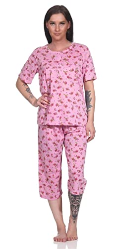 Damen Pyjama 2 teiliger Schlafanzug Hausanzug 3/4 Sommer; Altrosa/L/40 von eloModa