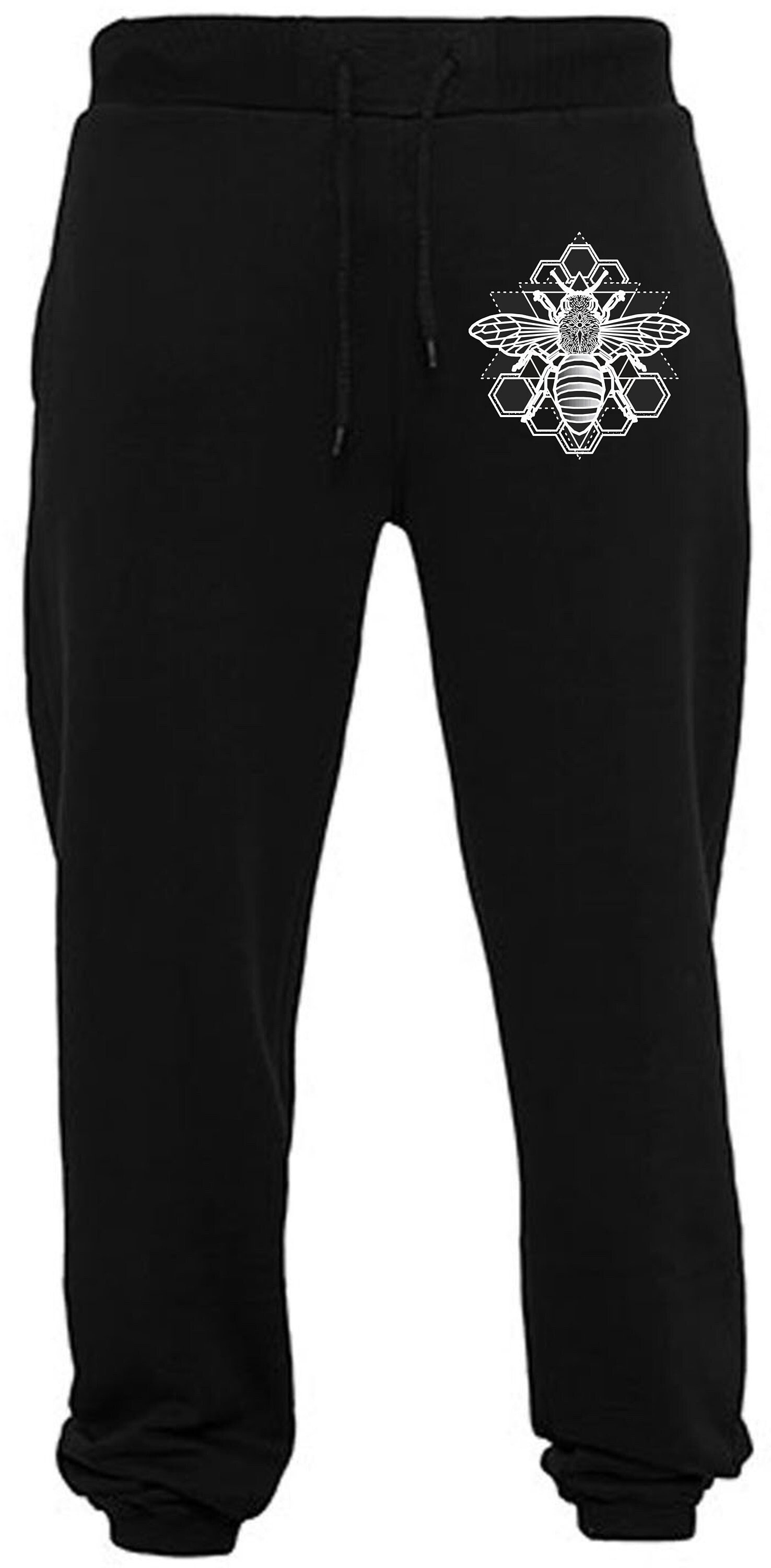Jogginghose Schwarz Mit Verschiedenen Motiven von elohssaclothing