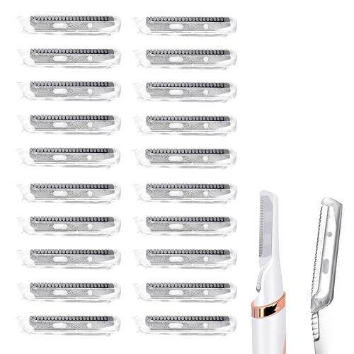 20 Stück Ersatzköpfe Klingen kompatibel mit Finishing Touch Flawless Dermaplane Glo beleuchtetem Gesichtspeeling, Edelstahlköpfe zur Entfernung von Pfirsichflecken, Gesichts- und Augenbrauenhaaren 20 Stück Ersatzköpfe Klingen kompatibel mit Finishing Touch Flawless Dermaplane Glo beleuchtetem Gesichtspeeling, Edelstahlköpfe zur Entfernung von Pfirsichflecken, Gesichts- und Augenbrauenhaaren von elpha