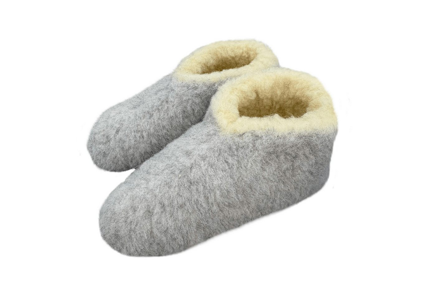 em-ka Hüttenschuhe Schurwolle Lammwolle Winter Warme Wollsocke Hausschuhe Hausschuh Füßwarmer für Damen und Herren Naturprodukt aus Schafwolle von em-ka