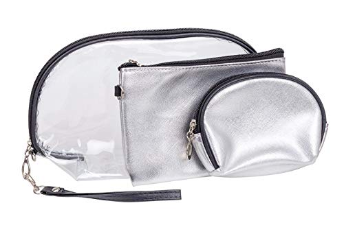 emartbuy Kosmetische Reiseutensilien 3er-Set Wasserdicht Transparente Schminktasche Kulturbeutel Organizer waschen Aufbewahrungsbeutel-Kit - Silber emartbuy Kosmetische Reiseutensilien 3er-Set Wasserdicht Transparente Schminktasche Kulturbeutel Organizer waschen Aufbewahrungsbeutel-Kit - Silber von emartbuy
