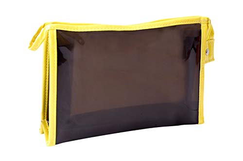 emartbuy Kosmetische Reiseutensilien Wasserdicht Transparente Kosmetiktasche Kulturbeutel Organizer waschen Aufbewahrungsbeutel-Kit - Schwarz Transparent mit Gelb Trimmen emartbuy Kosmetische Reiseutensilien Wasserdicht Transparente Kosmetiktasche Kulturbeutel Organizer waschen Aufbewahrungsbeutel-Kit - Schwarz Transparent mit Gelb Trimmen von emartbuy