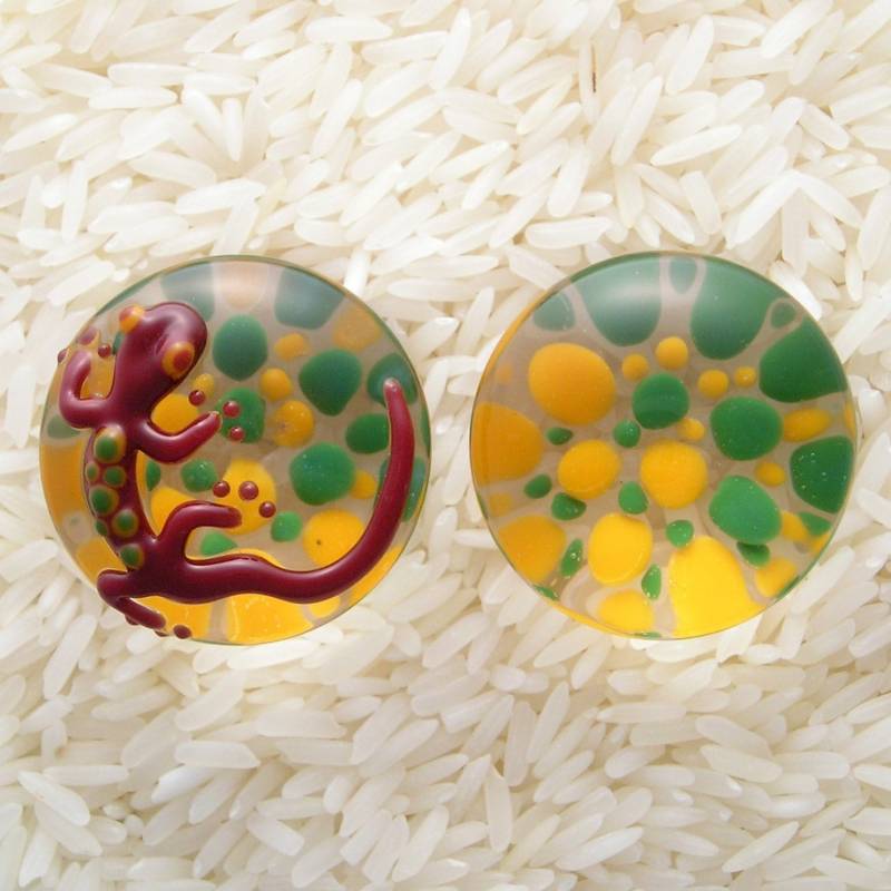 26mm Df Handgewickelt Borosilikatglas Gecko Plugs 26mm Df Handgewickelt Borosilikatglas Gecko Plugs von emblemglass