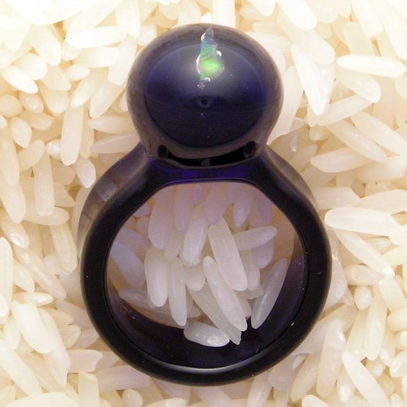 Emblem Größe 6.25 Borosilikatglas Ring von emblemglass