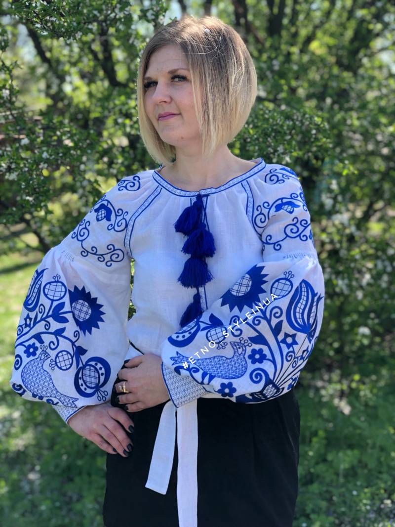 Limitierte Auflage Boho Style Bestickte Weiße Bluse Für Frauen - Vyshyvanka/Sorochka Chic Ethno Stil Größen Xs-4Xl von embroideryinua