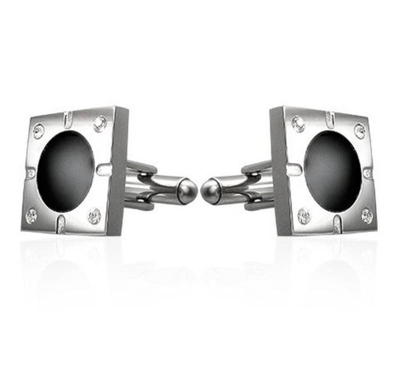 emeco Manschettenknöpfe und Krawattennadel Set Manschettenknöpfe Edelstahl Stainless Steel Cufflinks - verschiedene D (2-tlg) von emeco