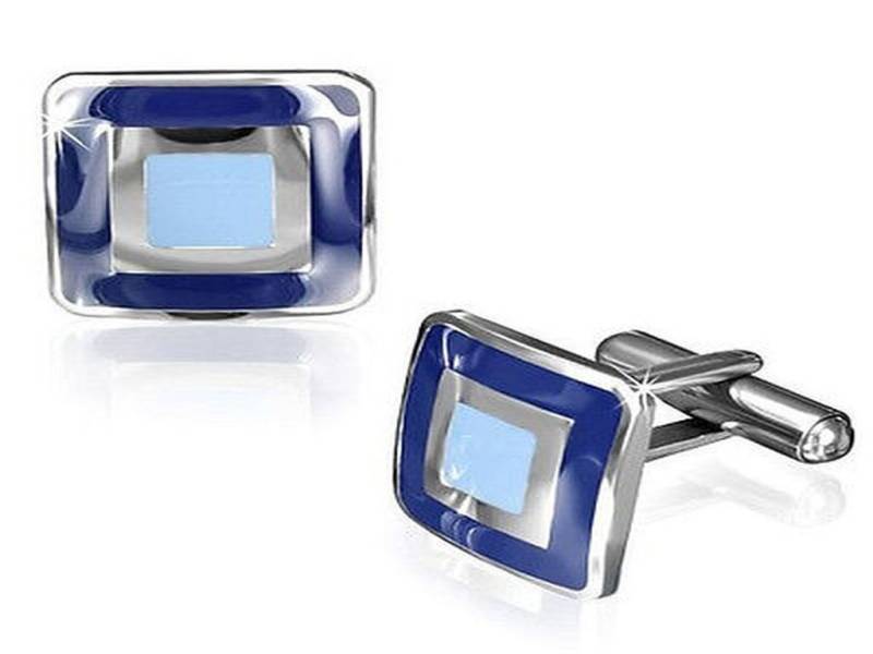 emeco Manschettenknöpfe und Krawattennadel Set Manschettenknöpfe Edelstahl Stainless Steel Cufflinks - verschiedene D (2-tlg) von emeco