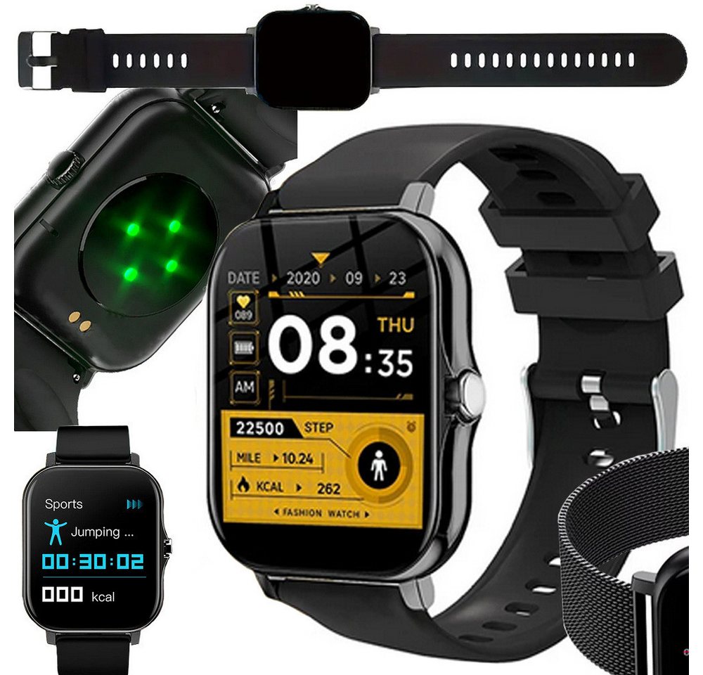 emeco Multifunktionsuhr Smartwatch Herren Damen mit Telefonfunktion Armbanduhr Androiduhr 0633 von emeco