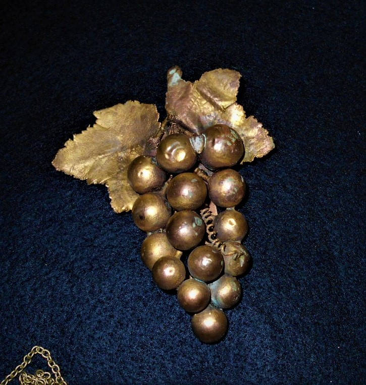 Sale Trauben Kleid Clip Große 1930Er Jahre Gold Bemalt Handarbeit Millenery Mantel 10 "x 3" . Festlicher Ganzjahresmantel/Blazer. 24.90 von emenow