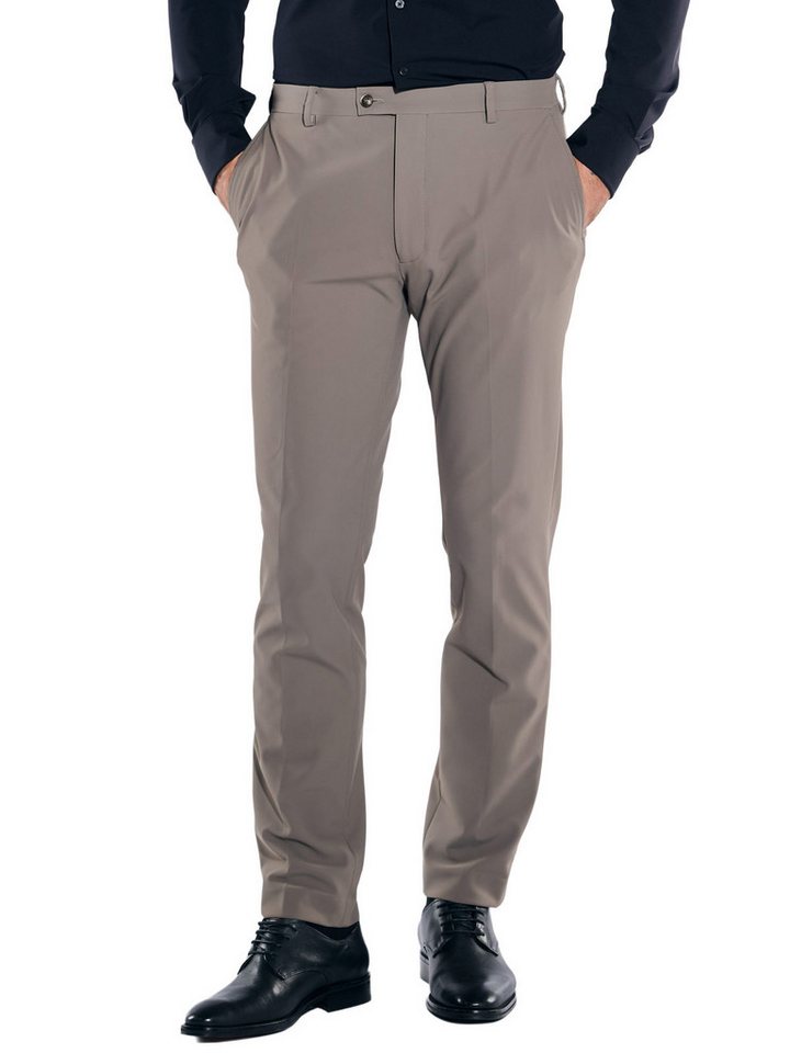 emilio adani Anzughose emilio adani Herren Anzug-Hose aus italienischem Garn, Braunbeige von emilio adani