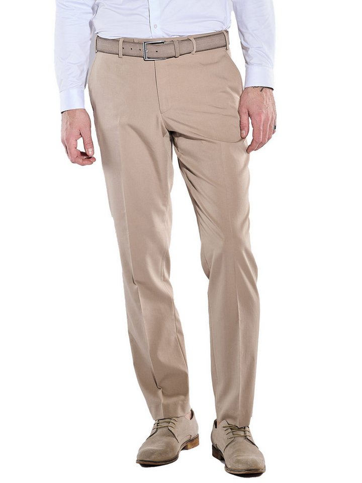 emilio adani Anzughose emilio adani Herren Anzug-Hose mit Bundfalte, Beige von emilio adani