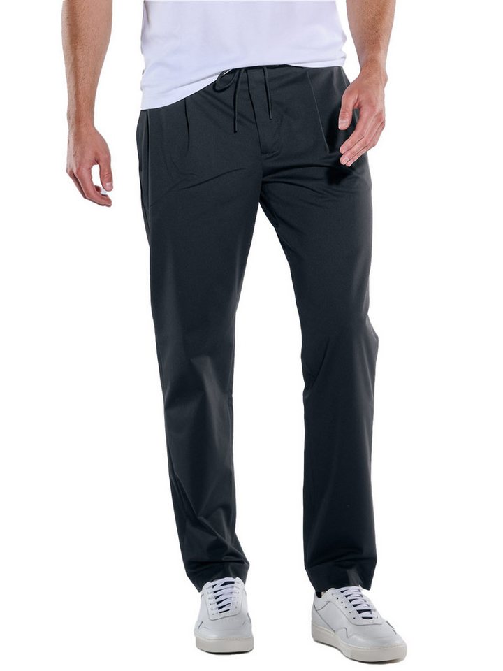 emilio adani Anzughose emilio adani Herren Anzug-Hose mit Tunnelzug, Schwarz von emilio adani