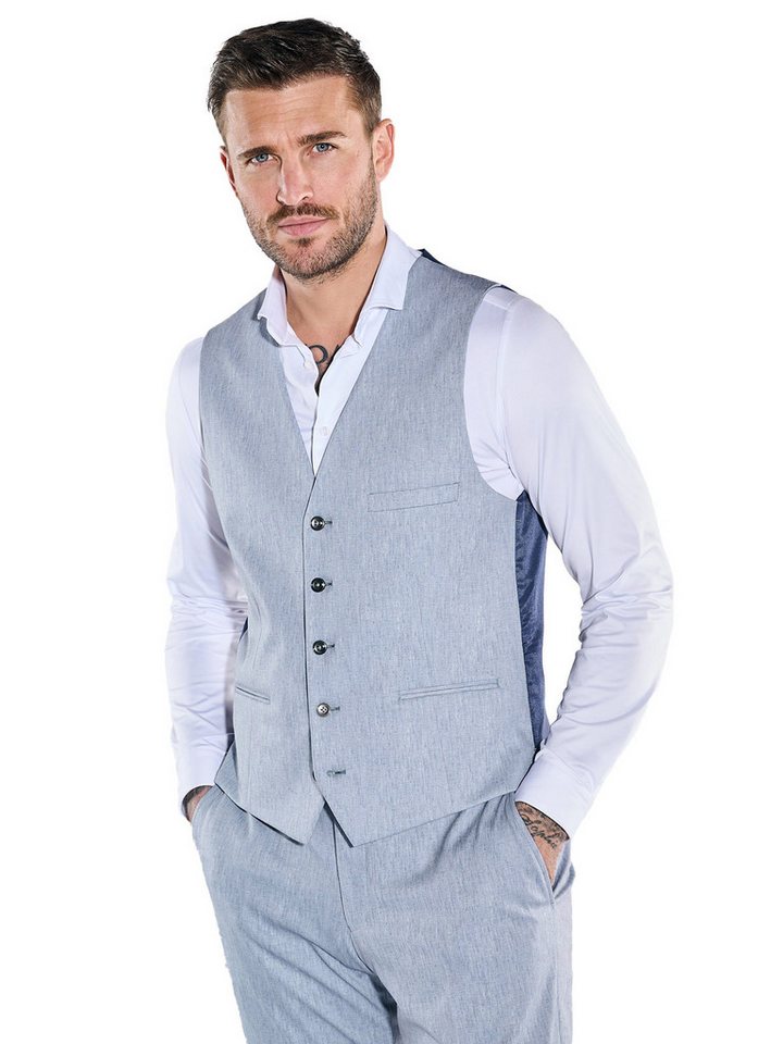 emilio adani Anzugweste emilio adani Herren Anzug-Weste slim fit, Mittelblau von emilio adani