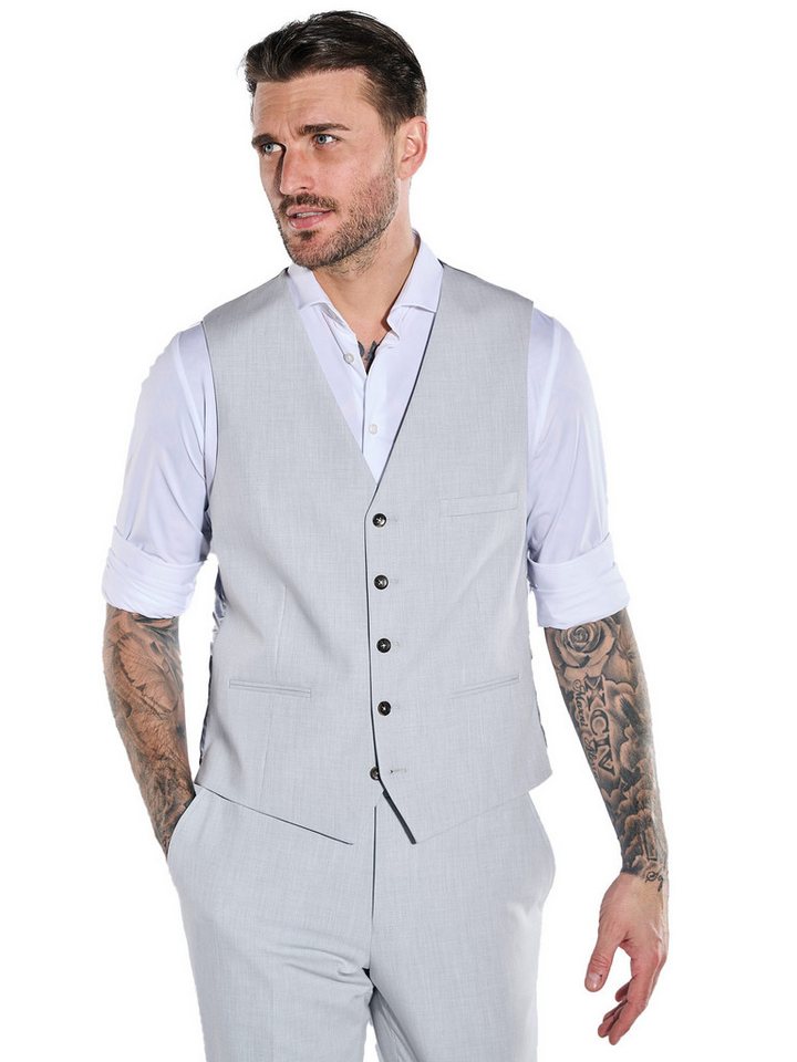emilio adani Anzugweste emilio adani Herren Sakko-Weste slim fit, Silbergrau von emilio adani
