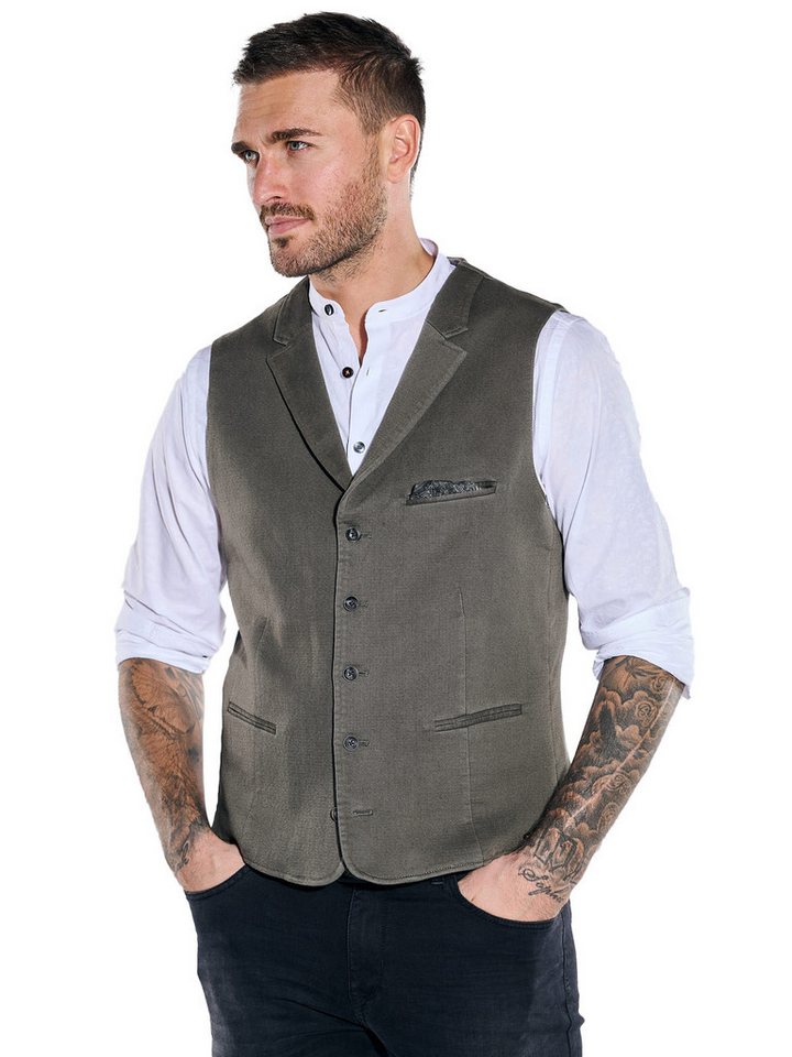 emilio adani Anzugweste emilio adani Herren Sakko-Weste mit Reverskragen, Dunkelbraun von emilio adani