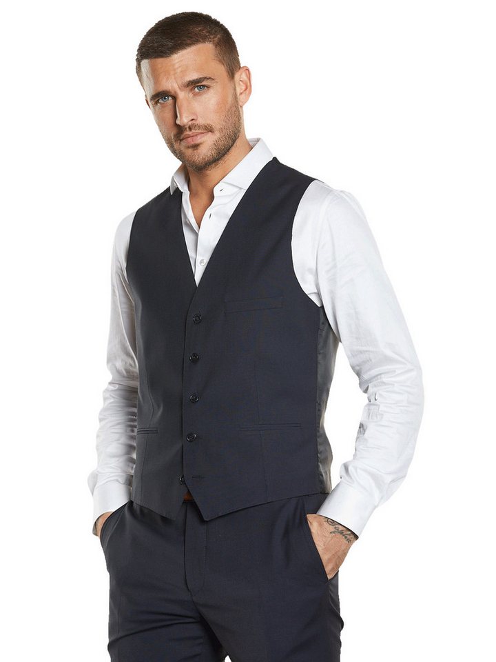 emilio adani Anzugweste emilio adani Herren Anzug-Weste Slim Fit, Saphirblau von emilio adani