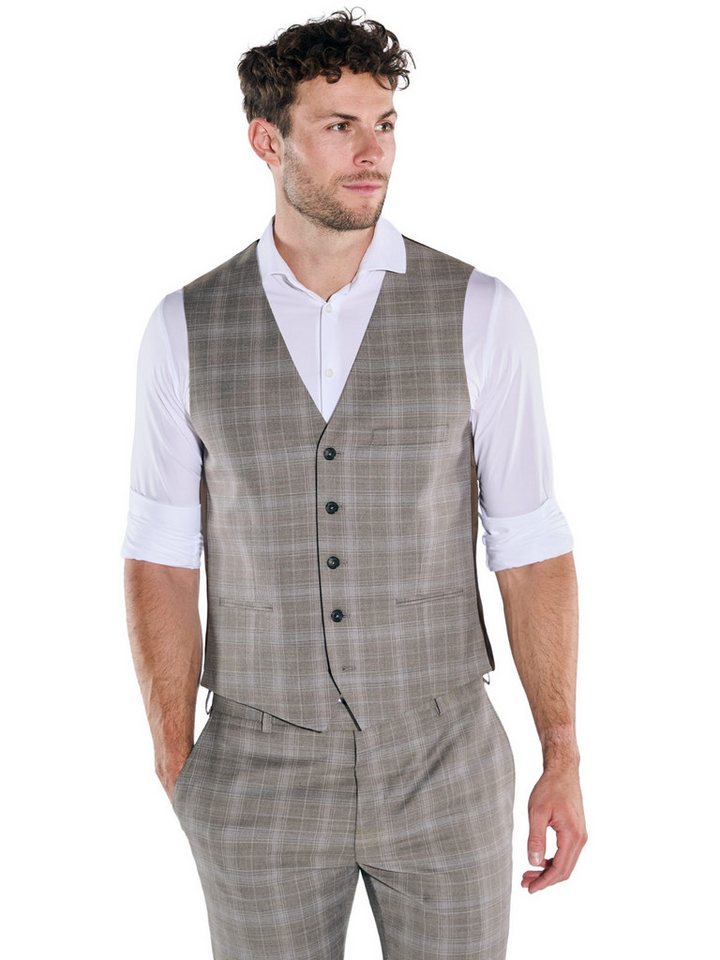 emilio adani Anzugweste emilio adani Herren Anzug-Weste gemustert, Grau von emilio adani