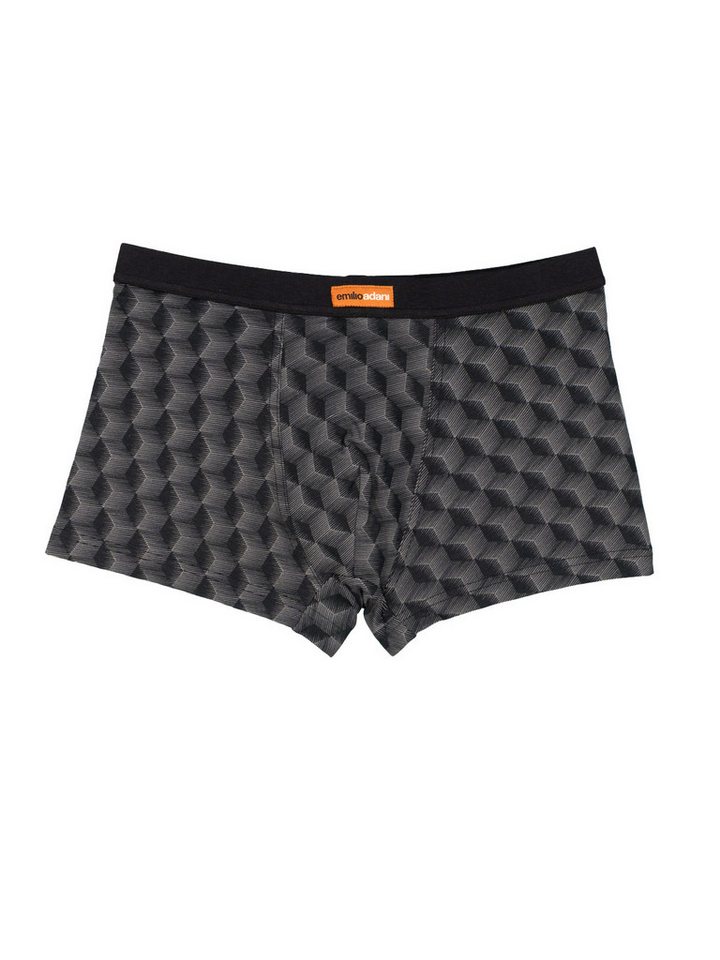 emilio adani Boxershorts emilio adani Herren Boxershorts gemustert, Anthrazit von emilio adani
