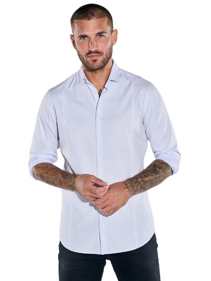 emilio adani Businesshemd emilio adani Herren Langarm-Hemd "My Favorite", Hellblau von emilio adani