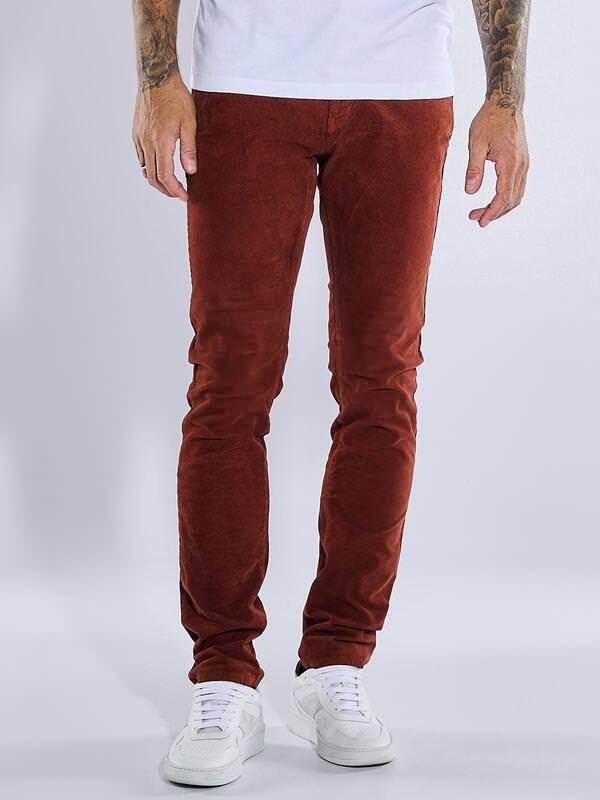 emilio adani Herren 5-Pocket-Cordhose slim fit Orange uni von emilio adani