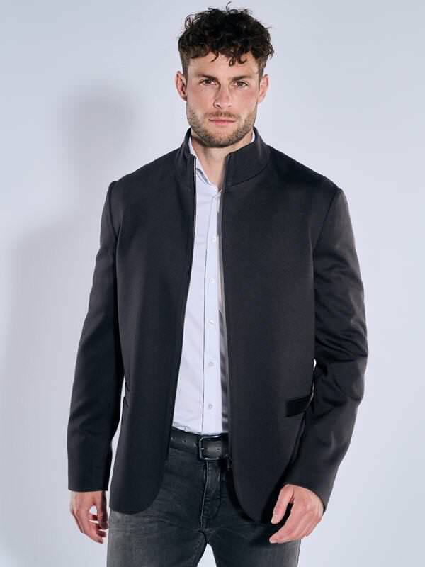 emilio adani Herren Anzug-Sakko slim fit Schwarz uni von emilio adani