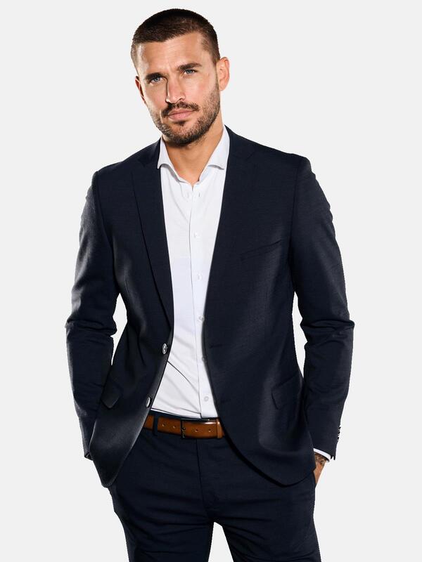 emilio adani Herren Anzug-Sakko slim fit blau uni von emilio adani