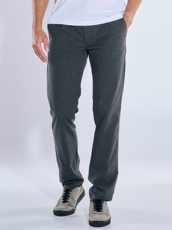 emilio adani Herren Anzughose slim fit Grau uni von emilio adani