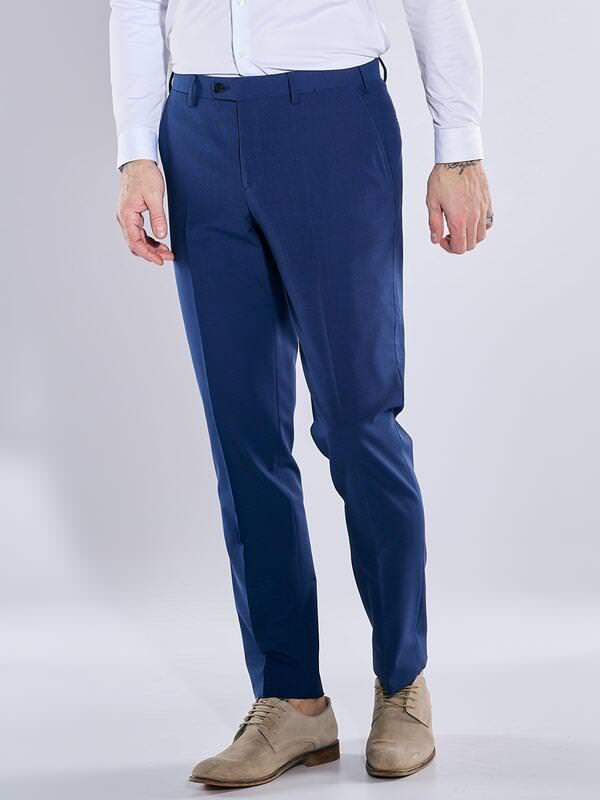 emilio adani Herren Anzug-Hose slim fit Blau uni von emilio adani