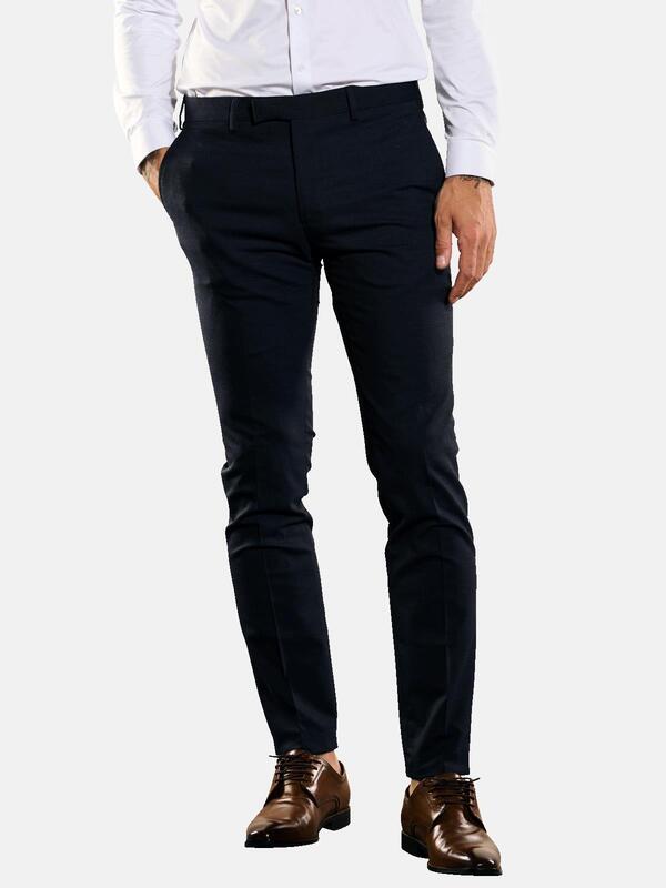 emilio adani Herren Anzug-Hose slim fit blau uni von emilio adani