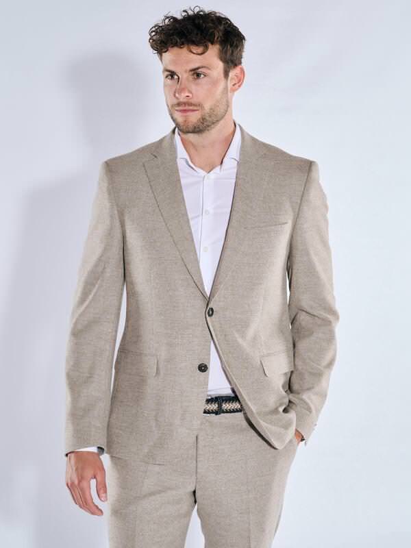 emilio adani Herren Anzugsakko slim fit Beige uni von emilio adani