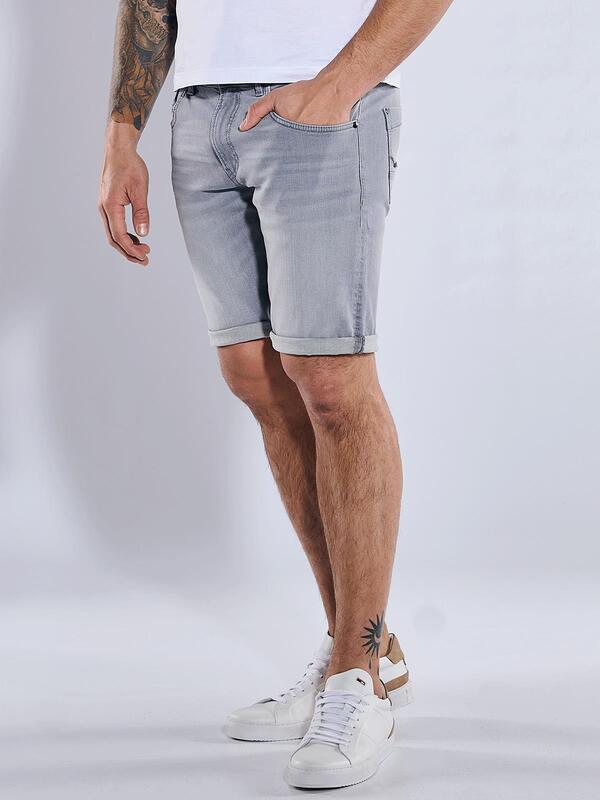 emilio adani Herren Bermuda regular Grau uni von emilio adani