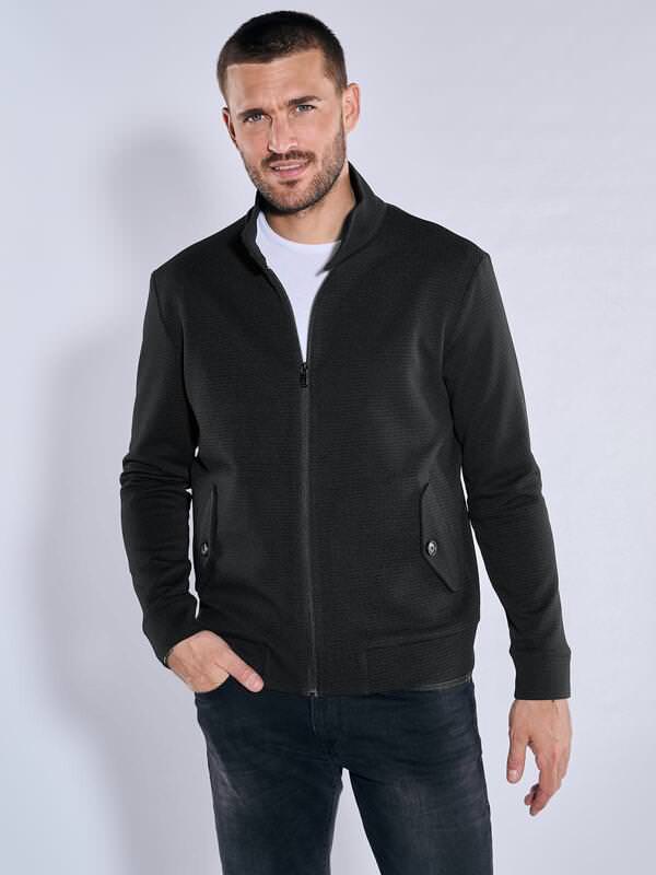emilio adani Herren Blouson-Jacke strukturiert schwarz regular uni emilio adani Herren Blouson-Jacke strukturiert schwarz regular uni von emilio adani