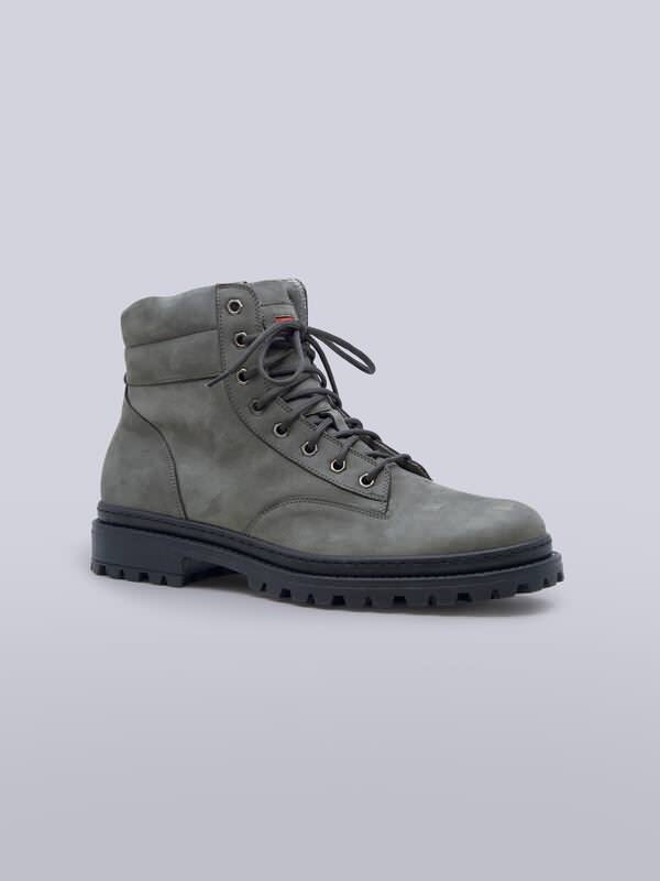 emilio adani Herren Boots aus Nubukleder Grau regular uni von emilio adani