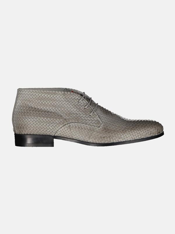 emilio adani Herren Boots aus Leder grau regular gemustert von emilio adani