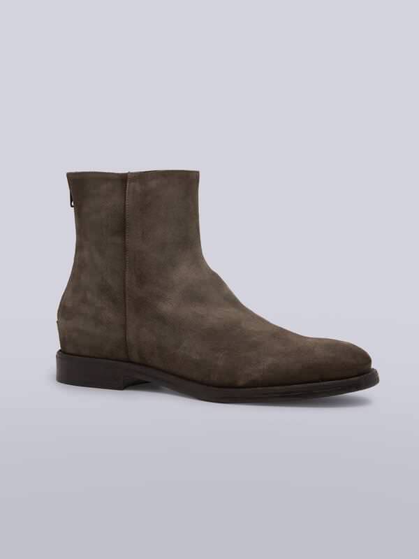 emilio adani Herren Boots mit Reißverschluss Beige regular uni von emilio adani
