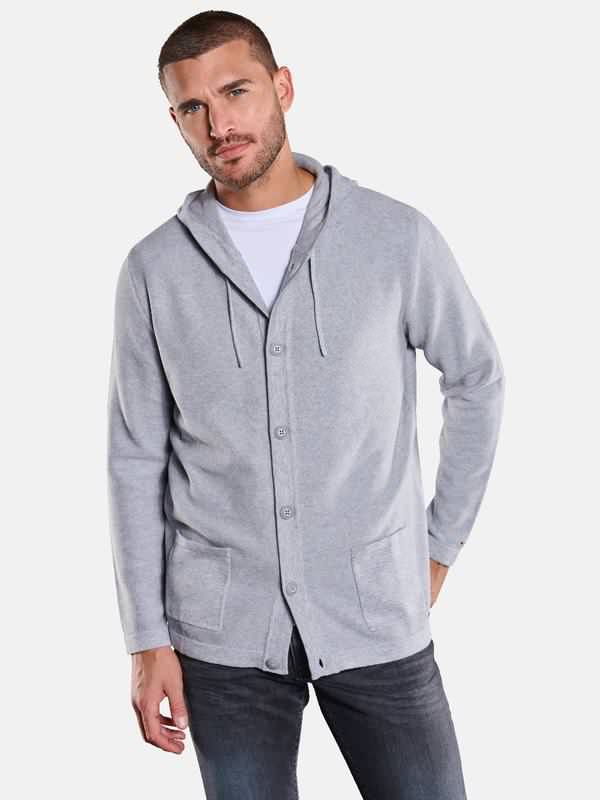 emilio adani Herren Cardigan strukturiert grau regular gemustert Knopfleiste emilio adani Herren Cardigan strukturiert grau regular gemustert Knopfleiste von emilio adani