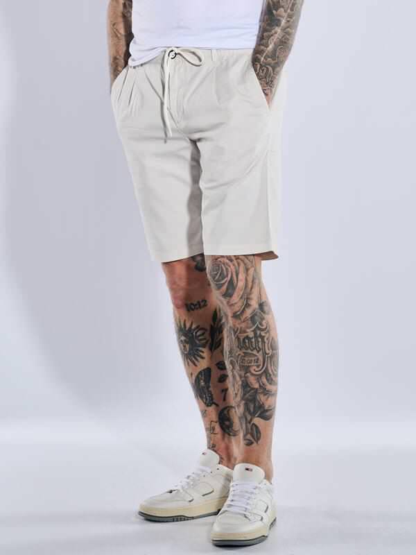 emilio adani Herren Chino-Bermuda mit Tunnelzug beige regular uni von emilio adani