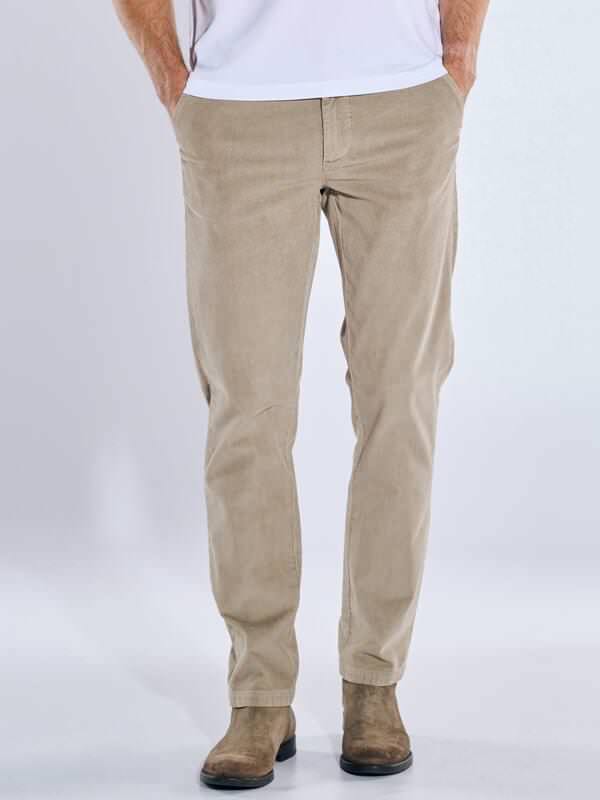 emilio adani Herren Chino Hose aus Cord Braun regular uni von emilio adani
