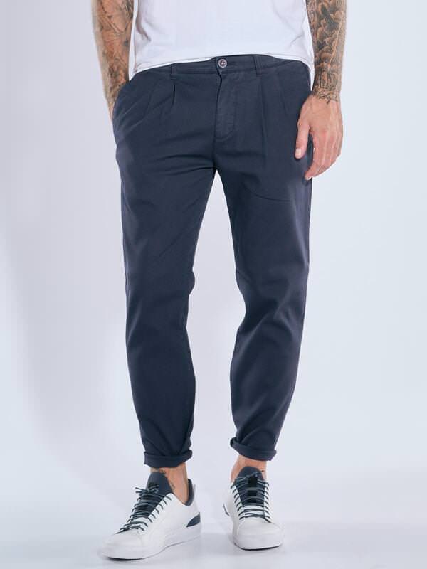 emilio adani Herren Chino mit Lyocell-Anteil Blau regular uni von emilio adani