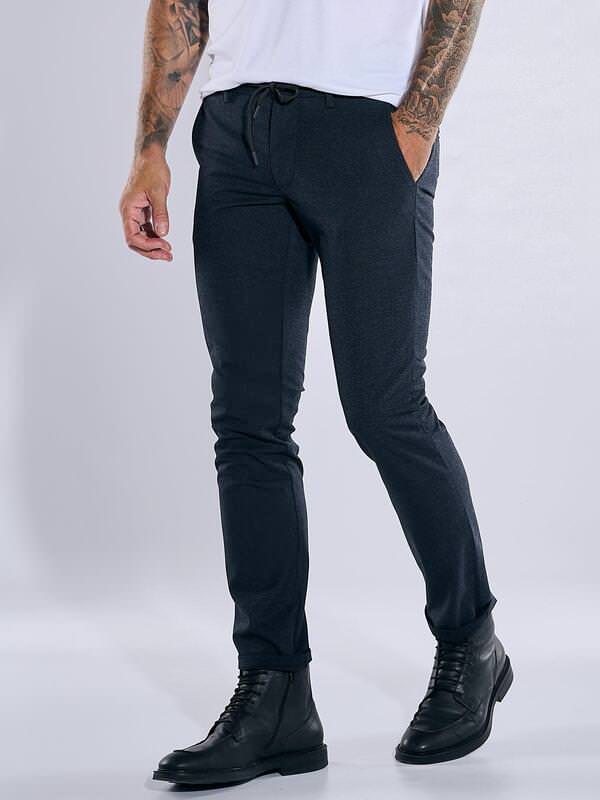 emilio adani Herren Chino regular Blau uni von emilio adani