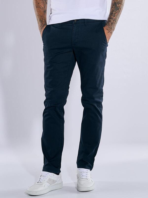 emilio adani Herren Chino regular Blau uni von emilio adani