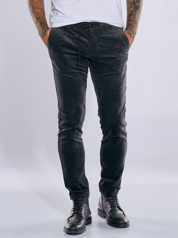 emilio adani Herren Chino regular Grau uni von emilio adani