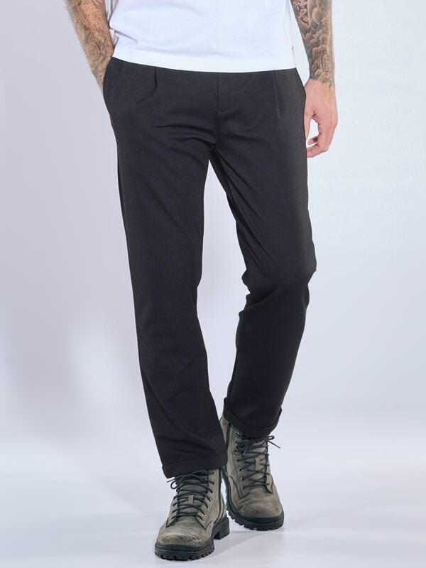 emilio adani Herren Chino regular Schwarz slim fit uni von emilio adani