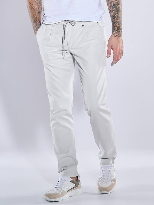 emilio adani Herren Chino regular Grau slim fit uni von emilio adani